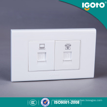 Igoto American Style A1072-3 Computer and Phone Jack, Rj11 Wall Socket